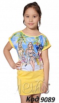 картинка -- Mevis Туніка літня для дівчинки 1439  122-146  5шт магазин Одежда+ являющийся официальным дистрибьютором