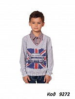 картинка -- Mevis Кофта-обманка для хлопчика 1517   122-146  5 шт магазин Одежда+ являющийся официальным дистрибьютором