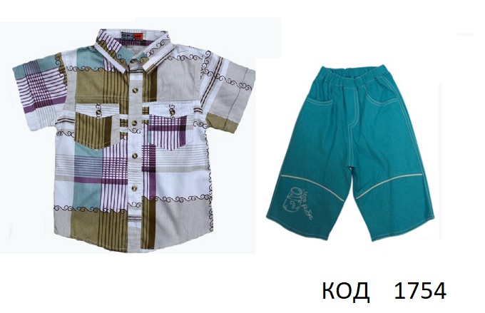 картинка Ch Костюм для хлопчика (рубашка+льон  бриджі) 116,116   4(2) шт. магазин Одежда+ являющийся официальным дистрибьютором