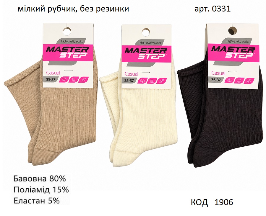 картинка MrSt Шкарпетки бавовняні жіночі Mr Step 0331 без резинки РУБЧИК МІКС 35/37--38/40   12(2)шт магазин Одежда+ являющийся официальным дистрибьютором
