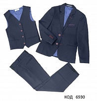 картинка Suzie Костюм шкільний для хлопчика  ТАРАС в клітку Темно-синій  122-146  5(1) шт магазин Одежда+ являющийся официальным дистрибьютором