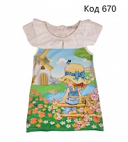 картинка ,Tr Туніка для дівчинки короткий рукав BNN 047  092-110     4 шт магазин Одежда+ являющийся официальным дистрибьютором