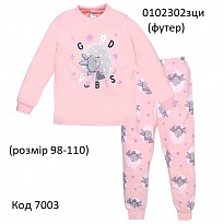 картинка ТТ Пижама футер для дівчинки 092,98,104,110   0102302зци     4 шт  магазин Одежда+ являющийся официальным дистрибьютором