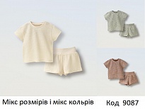 картинка LtAn Костюм футболка та шорти (вафелька жакард)  74-98 5 шт. магазин Одежда+ являющийся официальным дистрибьютором