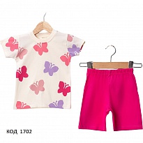 картинка Tr Коcтюм для дівчинки (футболка+шорти) Giddy 453534  9- 24 міс.  4 шт. магазин Одежда+ являющийся официальным дистрибьютором