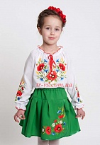картинка Ukr Вишиванка для дівчинки 4318 машинна вишивка 140-158 4 шт. магазин Одежда+ являющийся официальным дистрибьютором