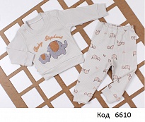 картинка Tr Костюм для хлопчика інтерлок/рубчик BAYBAY 3758  6,9,12 міс. 3 шт магазин Одежда+ являющийся официальным дистрибьютором