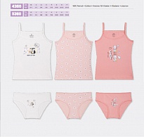 картинка BR Набір6 білизни для дівчинки(майка+ТРУСИ) 4360/5360   CAT лапки   6(3)шт. магазин Одежда+ являющийся официальным дистрибьютором