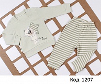картинка Tr Костюм для хлопчика інтерлок/рубчик BAYBAY 3765  6,9,12 міс. 3 шт магазин Одежда+ являющийся официальным дистрибьютором