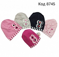 картинка .Maika Шапка трикотажна для дівчинки Польща  42-44/46-48   5шт.  магазин Одежда+ являющийся официальным дистрибьютором