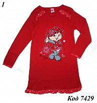 картинка ,Нічна сорочка довгий рукав BMB інтерлок 5,6,7  1058  3/ магазин Одежда+ являющийся официальным дистрибьютором