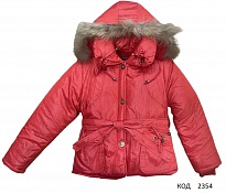 картинка ,Ch Куртка для дівчинки синтепон  6-9 років  (M-XL) 134-152  ЧЕРВОНИЙ   4(1)шт магазин Одежда+ являющийся официальным дистрибьютором