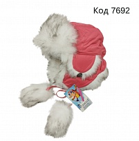 картинка Ukr Шапка-вушанка плащівка на хутрі КОРАЛ розмір50   1шт магазин Одежда+ являющийся официальным дистрибьютором