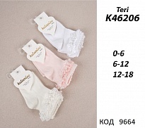 картинка ArtiKatamino Шкарпетки бавовняні для дівчинки ясельні СВЯТКОВІ К46206 МІКС 12(3)шт. магазин Одежда+ являющийся официальным дистрибьютором