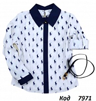 картинка Mevis Блуза для дівчинки шифон ba59(в002)  128-152  5 шт магазин Одежда+ являющийся официальным дистрибьютором