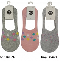картинка YO Сліди жіночі SKB-0092K    МІКС кольорів    35-41   6(3)шт магазин Одежда+ являющийся официальным дистрибьютором
