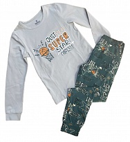 картинка BR Піжама для хлопчика 07-10 стрейч/бавовна  9629    KUM GRI (167) сірий 1 шт. магазин Одежда+ являющийся официальным дистрибьютором