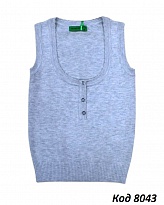 картинка ,Ch Жилет для дівчинки  Xiaofeihu 9-15  (128-152)   светло-сірий  5(4) шт магазин Одежда+ являющийся официальным дистрибьютором