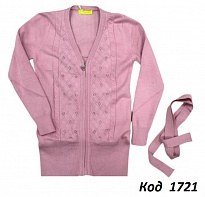 картинка .Ch Кардиган Xiaofeihu для дівчинки 7-15    (128-152)   пудра  5 шт магазин Одежда+ являющийся официальным дистрибьютором