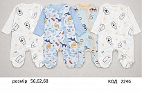 картинка ББ Комбінезон футер (косий розріз) КОМБІ    68,74, 4шт. магазин Одежда+ являющийся официальным дистрибьютором в России 