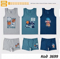 картинка BR Набір білизни для хлопчика(майка+боксери) 2362/3362       6(3)шт. магазин Одежда+ являющийся официальным дистрибьютором