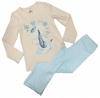 картинка BR Піжама для дівчинки 07-10 стрейч/бавовна  9002    SOMON(209)персик 1 шт. магазин Одежда+ являющийся официальным дистрибьютором