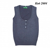 картинка ,Ch Жилет для дівчинки  Xiaofeihu 9-15  (128-152)   темно-сірий  5 шт магазин Одежда+ являющийся официальным дистрибьютором