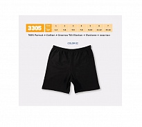 картинка BR   Велосипедки УНІ 3305  ЧОРНИЙ  6(3) шт магазин Одежда+ являющийся официальным дистрибьютором