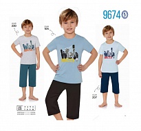 картинка BR Костюм для хлопчика 07-10 (футболка+бриджі)  9674    7-10  4шт. магазин Одежда+ являющийся официальным дистрибьютором