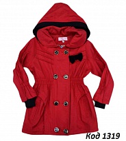 картинка Плащ для дівчинки на трикотажі 1029  120-150 (122-140)   4 р. магазин Одежда+ являющийся официальным дистрибьютором