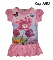 картинка --Tr Туніка для дівчинки короткий рукав TNW 5012 104-128  4 шт магазин Одежда+ являющийся официальным дистрибьютором