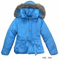 картинка ,Ch Куртка для дівчинки синтепон  6-9 років  (M-XL) 134-152  ГОЛУБИЙ   4(1)шт магазин Одежда+ являющийся официальным дистрибьютором