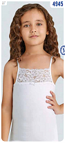 картинка BR Майка для дівчинки 4945.01 БІЛИЙ    06,07   6(3)шт. магазин Одежда+ являющийся официальным дистрибьютором