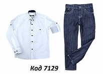 картинка Tr Костюм для хлопчика (сорочка+джинси) 116-134 4 р. магазин Одежда+ являющийся официальным дистрибьютором