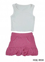 картинка Tr Коcтюм для дівчинки (майка+спідниця)   104-116   4(3) шт. магазин Одежда+ являющийся официальным дистрибьютором