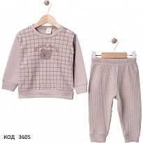 картинка Tr Костюм для хлопчика вафелька AİR BABY 450809  6,9,12,18 міс. 4 шт магазин Одежда+ являющийся официальным дистрибьютором