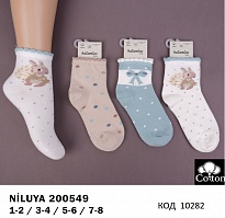 картинка ArtiKatamino Шкарпетки бавовняні для дівчинки МАЛЮНОК 200549 МІКС кольорів  12(3) шт. магазин Одежда+ являющийся официальным дистрибьютором