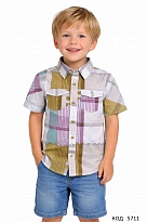 картинка ,-Ch Сорочка для хлопчика в клітку  12-18 2-5 років   4 шт магазин Одежда+ являющийся официальным дистрибьютором