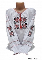 картинка Ukr Вишиванка для дівчинки машинна вишивка  122-146  РОЗИ з чорним   5 шт. магазин Одежда+ являющийся официальным дистрибьютором