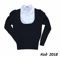 картинка ,Ch Кофта-обманка для дівчинки Xiaofeihu  -15 ( 116-140) чорний 5шт. магазин Одежда+ являющийся официальным дистрибьютором