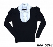 картинка ,Ch Кофта-обманка для дівчинки Xiaofeihu  7-15 ( 116-140) чорний 5(4)шт. магазин Одежда+ являющийся официальным дистрибьютором