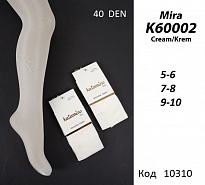 картинка ArtiKatamino Колготки капронові 40 DEN  90%ПА,10%Ел  ОДНОТОН К60002  Krem(МОЛОЧНИЙ) 6(1) шт. магазин Одежда+ являющийся официальным дистрибьютором