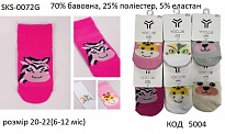 картинка YO Шкарпетки для дівчинки СІТКА  SKA-0072G Комп,МАЛЮНОК  0-3//6-9  . 6(3)шт магазин Одежда+ являющийся официальным дистрибьютором