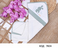 картинка Tr Рушник куточок махра GAYE 3165 "Зайчик" 75*80 1 шт   магазин Одежда+ являющийся официальным дистрибьютором в России 