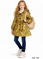 картинка Плащ для дівчинки на флісі Ygsh 01  122-140 4 р. магазин Одежда+ являющийся официальным дистрибьютором