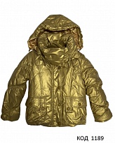 картинка ,Ch Куртка для дівчинки синтепон  6-9 років  (122-140)  9051 ЗОЛОТО 4(1)шт магазин Одежда+ являющийся официальным дистрибьютором