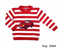 картинка -- Ukr Светр в'язаний для хлопчика " Маквін" КХ-719 86-104  червоний   (R)  4(1) шт магазин Одежда+ являющийся официальным дистрибьютором