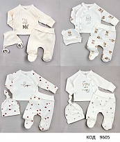 картинка MarioKids Набір інтерлок фактурний  (сорочка+повзунки+шапка) 56,   4шт. магазин Одежда+ являющийся официальным дистрибьютором в России 