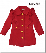 картинка ,Ukr Пальто для дівчинки "РЮШ" 1568   98 4(1) шт магазин Одежда+ являющийся официальным дистрибьютором