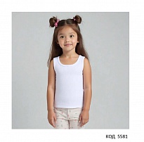 картинка ТТ Майка рубчик для дівчинки 2505028бел    98-116   3шт.  магазин Одежда+ являющийся официальным дистрибьютором